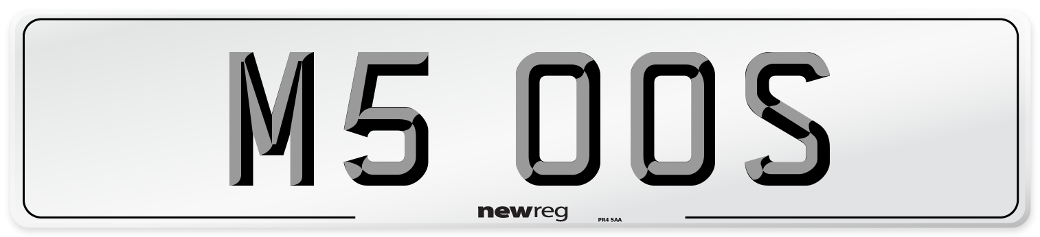 M5 OOS Number Plate from New Reg